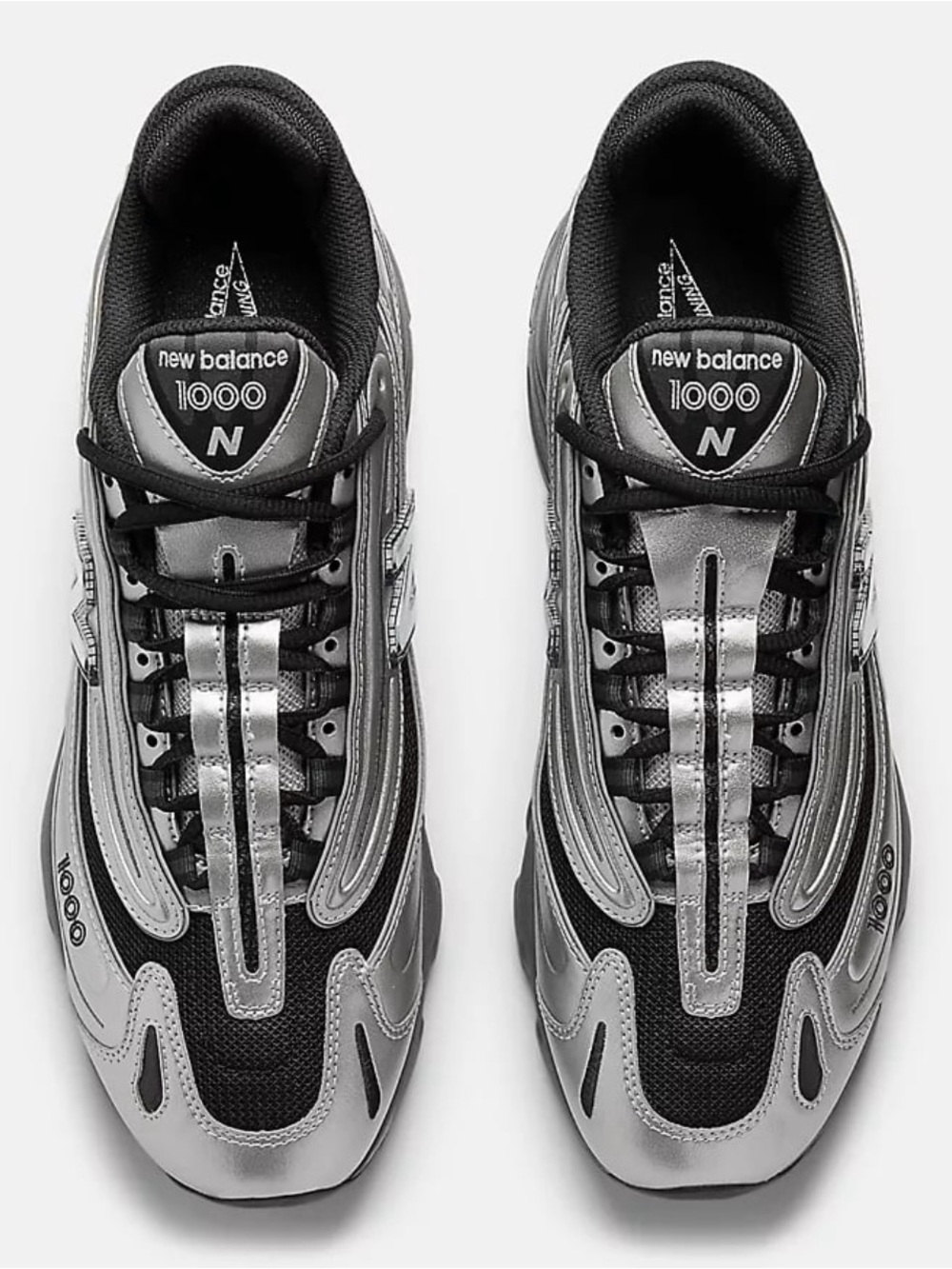 New Balance 1000 Grey Day Y2K Men's Silver Metallic Shoes Sneakers M1000EGR - 11 - Picture 3 of 5
